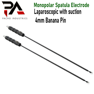 Electrodo de Espátula Monopolar Laparoscópica Reutilizable con Succión, Conector Banana de 4mm, Instrumento Electroquirúrgico - Product Image 1