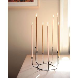 Modern Black Metal Candelabra <b>8</b> Arm Taper Candle Holder Luxury Wedding Centerpiece Minimalist <b>Iron</b> Candle Stand Home Decor Table - Product Image 1