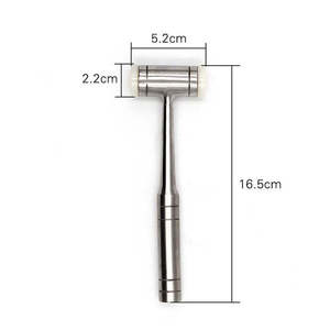 Maillet chirurgical orthopédique en acier inoxydable à double tête en caoutchouc et nylon, manuel, autoclavable, par Dentavex - Product Image 4