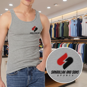 Camiseta sin mangas de algodón para hombre, chaleco deportivo para gimnasio, con logo personalizado, transpirable, de ajuste holgado, ropa deportiva de verano - Product Image 2
