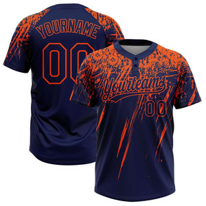 Maillot de baseball personnalisé tie-dye, sublimé, col en V, manches courtes, unisexe, pour équipe de softball - Product Image 4