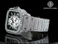 Montre de luxe pour homme, style hip-hop, entièrement sertie de diamants Moissanite, pour artistes musicaux, influenceurs et créateurs de tendances