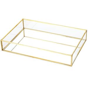 Elegant Round Gold <b>Mirror</b> Tray Decorative Metal Serving Tray for Wedding Hospitality Tableware Vanity Perfume Makeup Organizer - Product Image 3