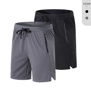 Pantalones Cortos Deportivos de Secado Rápido para Hombre con Bolsillos con Cremallera y Cordón Ajustable para Gimnasio y Running - Product Image 4