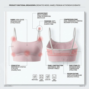 High Quality Breathable Padded Customized Sports <b>Bra</b> Fitness Running <b>Stretch</b> Comfortable Light Support Gym Custom Color <b>Bra</b> - Product Image 2