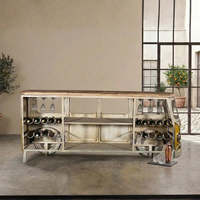 Table d'appoint de rangement avec barre de rangement, design moderne, style industriel, résistante à l'eau, en métal, pour chambre, ferme, sous-sol