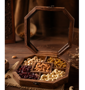 Caja para Almacenar y Servir Frutos Secos Hecha de Madera Natural y Sólida, Ecológica y Personalizable - Product Image 5