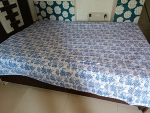 Cubrecama Floral con Estampado de Pájaros, Estilo Bohemio, Moderno, para Todas las Estaciones, de Mezclilla Estampada, con Relleno de Algodón Hecho a Mano, para Uso Doméstico - Product Image 3