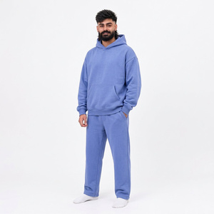 Ensemble de survêtements oversize en molleton épais, style streetwear, vente en gros, prêt pour la fabrication en usine - Product Image 4