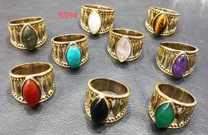 Imitation Bohemia Christian <b>Cluster</b> Rings Gold Plated Unisex Jewelry Wholesale Factory Price Gift - Product Image 2