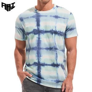 T-shirt décontracté pour homme avec motif sublimé, style vintage délavé, 100 % coton, streetwear, col rond, manches courtes, vêtement OEM - Product Image 1
