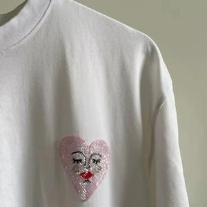 Débardeur côtelé blanc avec broderie florale jaune perlée, camisole en tricot sans manches, vêtement de mode féminine pour l'été - Product Image 6