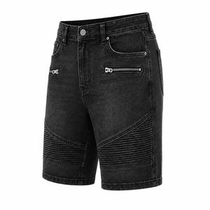 Shorts Bermuda décontractés pour hommes, couleur unie, avec logo sur le devant, poches zippées, taille mi-haute, en coton tissé, séchage rapide, respirant - Product Image 3