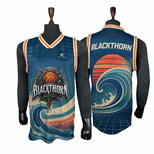 Camiseta de Baloncesto Personalizada OEM para Hombre, sin Mangas, Cuello en V, Sublimada, Forro de Malla de Poliéster, Ajuste Atlético, Ropa Deportiva de Equipo - Product Image 6