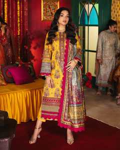 <b>Yellow</b> Salwar Kameez for Eid Wedding Beach Occasions-Most Beautiful <b>Women's</b> Wear Viscose Material Moisture Wicking Quick - Product Image 3