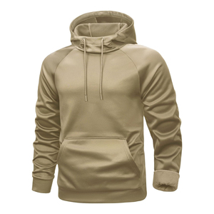 Sweat-shirt à capuche pour homme, manches raglan, coupe ajustée, décontracté, pour l'automne, matière en molleton respirant - Product Image 1
