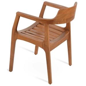 Luxury <b>Extendable</b> Teak Outdoor <b>Dining</b> Set with Modern Armchairs for Villa Resort and Patio - Product Image 4