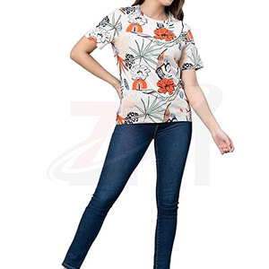 Ropa ligera y transpirable para viajes de verano y moda informal, camiseta estampada a la moda para mujer, camiseta gráfica suave y cómoda - Product Image 2