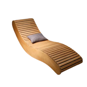 Chaises longues en bois super confortables pour piscine côté océan plage extérieur en bois soleil salon meubles usine directe - Product Image 5