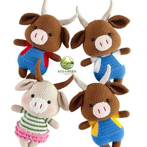 Oso de Ganchillo Personalizado, Amigurumi Hecho a Mano, Juguete de Peluche de Algodón y Lana, Ecológico, Juego de Regalo para Bebés, Opciones de Tamaño Personalizadas - Product Image 6