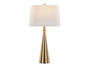 Luxury design Gold <b>Table</b> <b>Lamp</b> Set of 2 Luxury Tapered Metal <b>Base</b> White Fabric Shade Elegant Bedside Nightstand Light Home Decor - Product Image 2