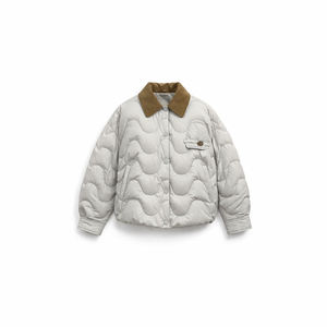Factory Winter <b>Jacket</b> With Pockets Adjustable Hood Puffer <b>Jacket</b> Full Zip Closure Custom Logo - Product Image 2