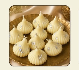 Bougie Modak Art sans flamme, sans gouttelettes, en paraffine, dans un récipient, décoration moderne pour la maison, non parfumée - Product Image 3