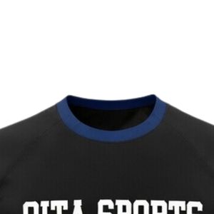 เสื้อเจอร์ซีย์เน็ตบอลแบบซับลิเมชั่นสีดำแดงสำหรับทุกเพศ โพลีเอสเตอร์ แขนสั้น ชุดกีฬา ชุดแข่งขัน ชุดฝึกซ้อม - Product Image 3