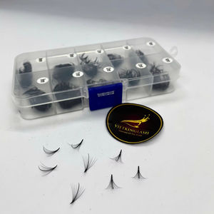 Extensiones de Pestañas de Volumen Híbrido Hechas a Mano, de Pelo Sintético Suave Tipo Cachemira, DIY Wispy 9D Mix 8-14mm, Venta al por Mayor - Product Image 1