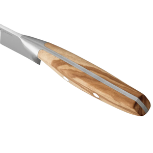 Couteau utilitaire dentelé de 5 pouces, lame en acier inoxydable, manche en bois d'olivier naturel, double rivet, multi-usages, cuisine - Product Image 3