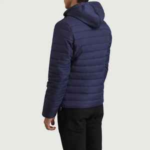 Veste d'hiver matelassée en tissu 100 % polyester, best-seller, avec logo personnalisé, manches longues, capuche amovible, fermeture éclair, pour homme, idéale pour les activités de plein air - Product Image 2