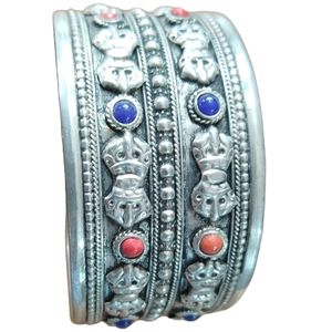 Tibetan Mantra Wide <b>cuff</b> Bangles - Product Image 3