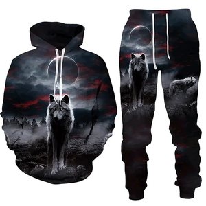Sublimited Winter Plus Size Fleece <b>Jogger</b> Tracksuit with Custom Logo Street Fashion Wear for Adult Men - Product Image 6