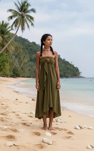 Falda Maxi Boho Negra para Mujer, Vestido para Festivales, Viajes, Playa, Falda Bohemia Fluida de Varias Capas, Regalo para Ella - Product Image 3