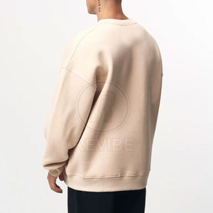 Sweat-shirt surdimensionné pour homme avec logo personnalisé, prix de gros, haute qualité, uni, hiver, 100% coton, polaire respirant - Product Image 2