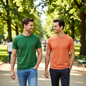 Camiseta Casual Premium para Hombre, 100% Algodón, 210 g/m², Cuello Redondo, Estilo Jersey, Lavada, Estampada, Ecológica, de Secado Rápido, Transpirable, Corte Regular - Product Image 4