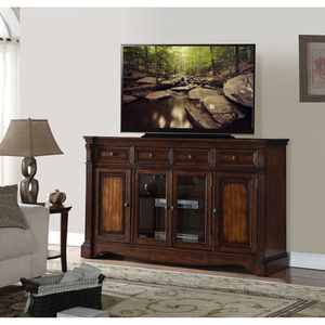 Supporto TV Parliament da 72 pollici con finitura color nocciola per TV fino a 85 pollici - Product Image 4