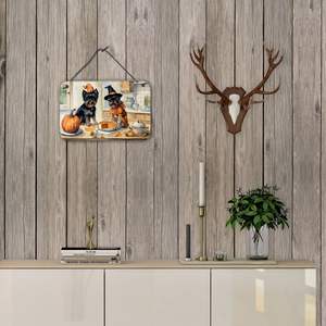 Affenpinscher Automne Cuisine Tenture Murale Impressions Nouveau Multicolore Aluminium Métal Signe pour la Décoration Intérieure Porte Plaque Suspendue pour la Cuisine - Product Image 4