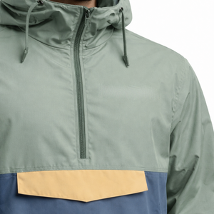 Chaqueta Impermeable con Cierre y Bloques de Color en Contraste, Chaqueta Impermeable Plegable, Chaqueta Softshell Impermeable para Hombre - Product Image 4