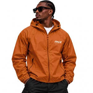 <b>mens</b> mustard yellow outdoor windbreaker hooded zip light weight nylon water resistant workout <b>rain</b> jacket streetwear <b>coat</b> - Product Image 5
