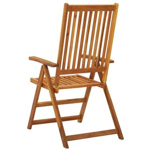 Set di 3 Sedie da Giardino in Legno di Acacia Naturale Massiccio, Misura Media - Product Image 4