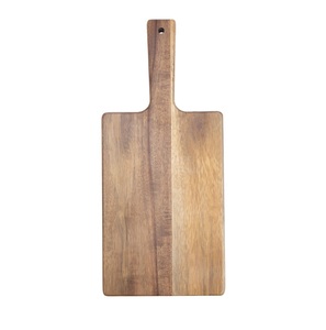 Planche à découper rectangulaire en bois d'acacia avec poignée pour servir charcuterie, fromage, pain, légumes, fruits - Planche à découper multi-usages - Product Image 1