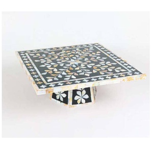 Nouveauté : Plateau à gâteau en os incrusté de motifs floraux, fait à la main, présentoir à dessert, supports à cupcakes, service décoratif, vente en gros - Product Image 6