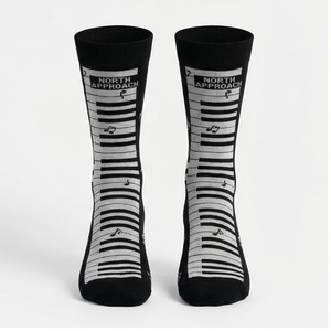 North Approach Crew <b>Socks</b> Striped Breathable <b>Running</b> <b>Socks</b> for Adults Spring Season - Product Image 1