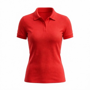 Polo de Manga Corta para Mujer, Color Sólido, Tejido Informal, 100% Poliéster, Corte Regular, de BD, en Oferta - Product Image 2
