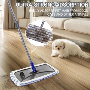 For Masthome Extra Large Microfiber <b>Mop</b> 16 Flat <b>Mop</b> with 5 Pad Wet & Dry Use for Hardwood & Laminate Dust <b>Mop</b> for Floor <b>Cleaning</b> - Product Image 1