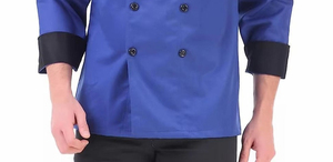 เสื้อเชฟแขนยาวผ้าแคนวาสคุณภาพสูง ผสมคอตตอนและโพลีเอสเตอร์ สวมใส่สบาย ปรับแต่งได้ตามต้องการ บริการ OEM สำหรับร้านอาหาร 男女兼用 - Product Image 3