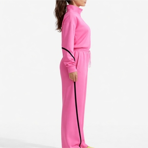 Women Premium Quality Custom Tracksuit Zip Up Jacket & Elastic Waist Jogger Pants Breathable & Comfortable Tracksuit for Women - Product Image 3