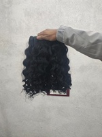Ekstensi Rambut Keriting India Berkualitas Tinggi 10 Inch, Double Machine Weft, Rambut Asli Tanpa Proses Kimia, Bebas Perm