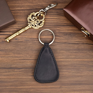 High Quality Custom Wedding Gift Keychains Genuine Leather <b>Bag</b> <b>Charm</b> Pendant Keyring Fashion Car Keyring Blank Keychains For Men - Product Image 1